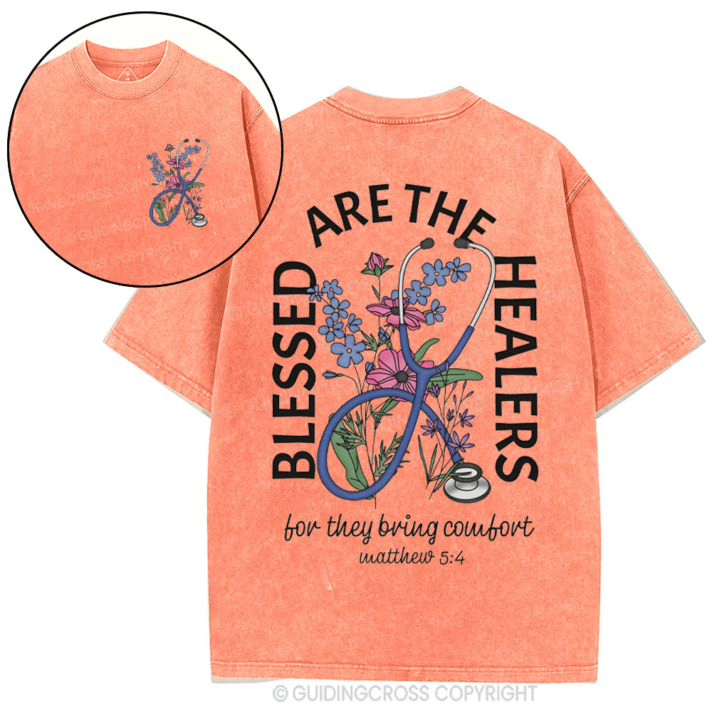 Blessed Are The Heavens Christian Washed T-Shirt