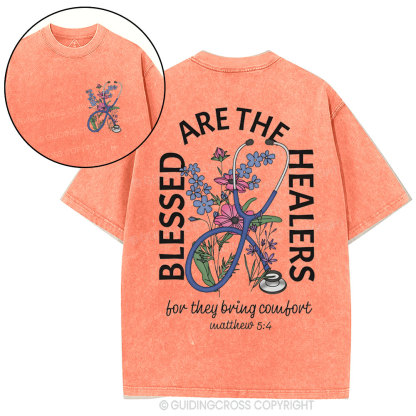 Blessed Are The Heavens Christian Washed T-Shirt