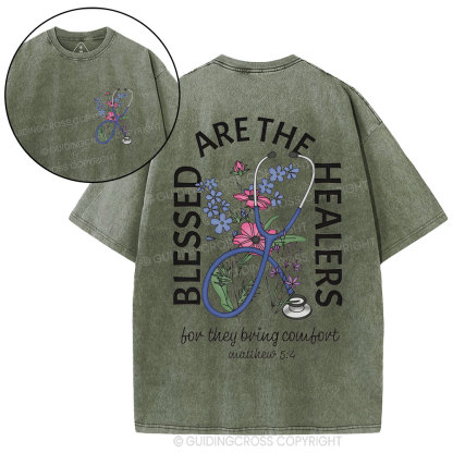 Blessed Are The Heavens Christian Washed T-Shirt
