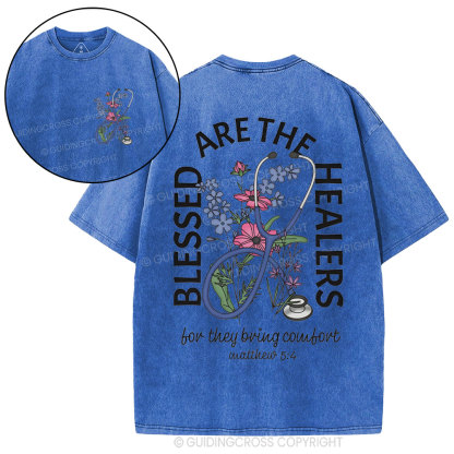 Blessed Are The Heavens Christian Washed T-Shirt