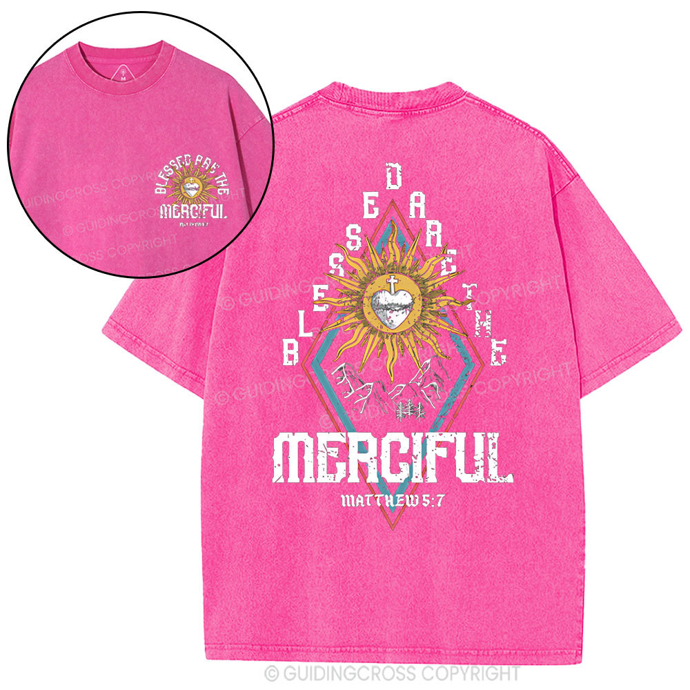 Blessed Are The Merciful  Christian Washed T-Shirt