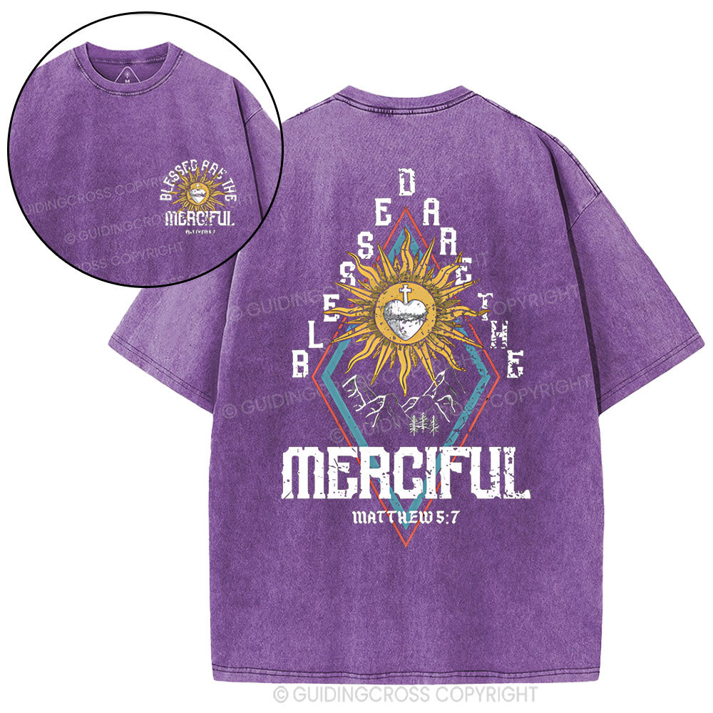 Blessed Are The Merciful  Christian Washed T-Shirt