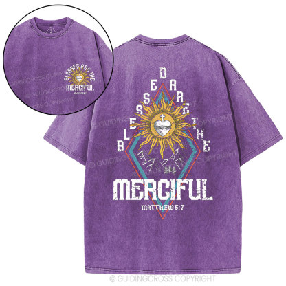 Blessed Are The Merciful  Christian Washed T-Shirt