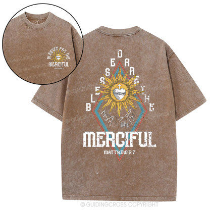 Blessed Are The Merciful  Christian Washed T-Shirt