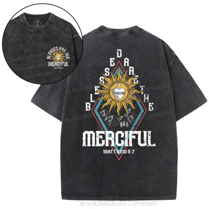 Blessed Are The Merciful  Christian Washed T-Shirt