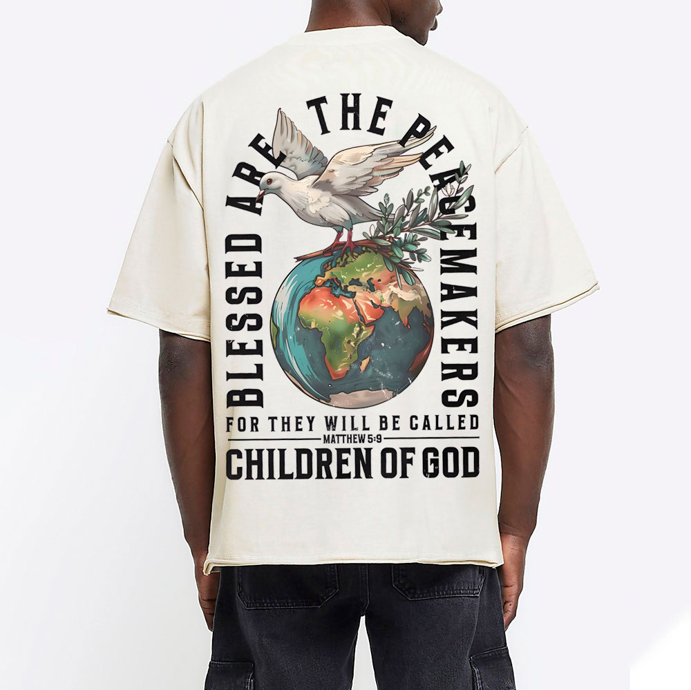 Blessed Are The Peacemakers Christian Washed T-Shirt