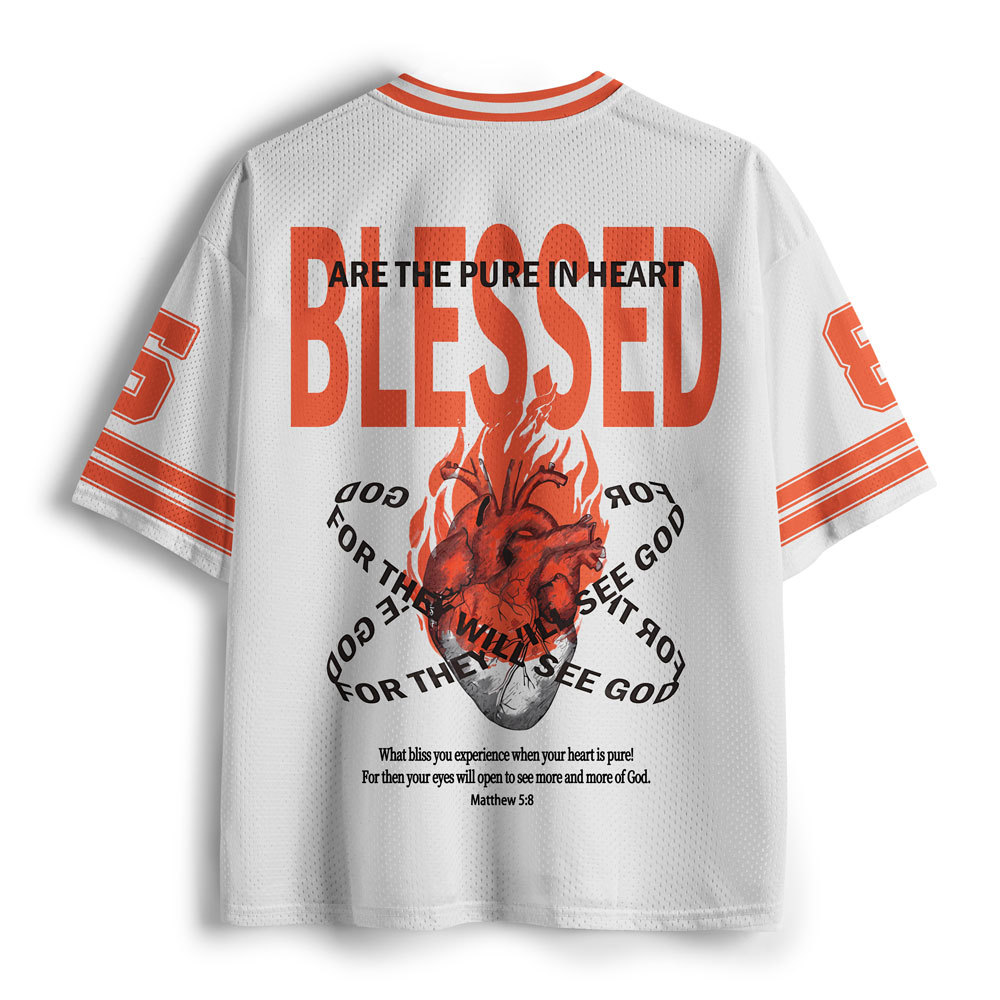 Blessed Are The Pure In Heart  Christian Mesh Jersey