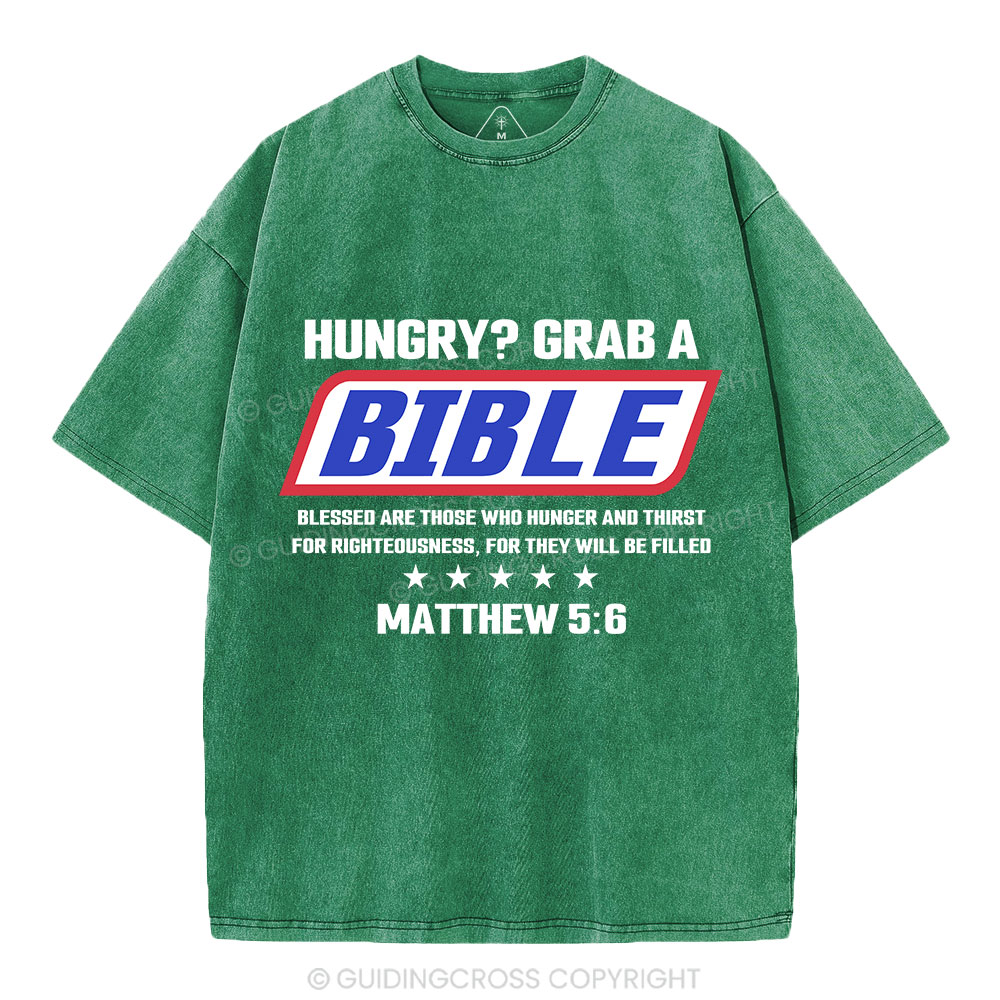 Blessed Are Those Who Hunger And Thirst For Righteousness Christian Washed T-Shirt