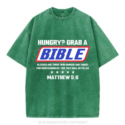 Blessed Are Those Who Hunger And Thirst For Righteousness Christian Washed T-Shirt