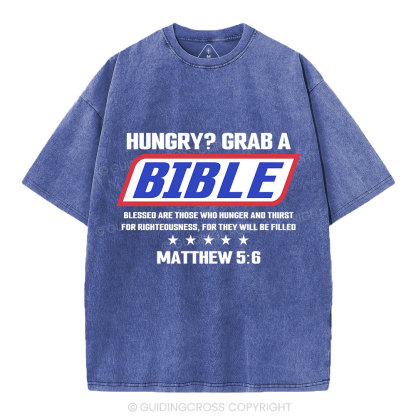 Blessed Are Those Who Hunger And Thirst For Righteousness Christian Washed T-Shirt