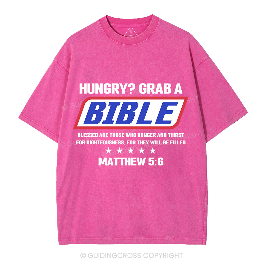 Blessed Are Those Who Hunger And Thirst For Righteousness Christian Washed T-Shirt