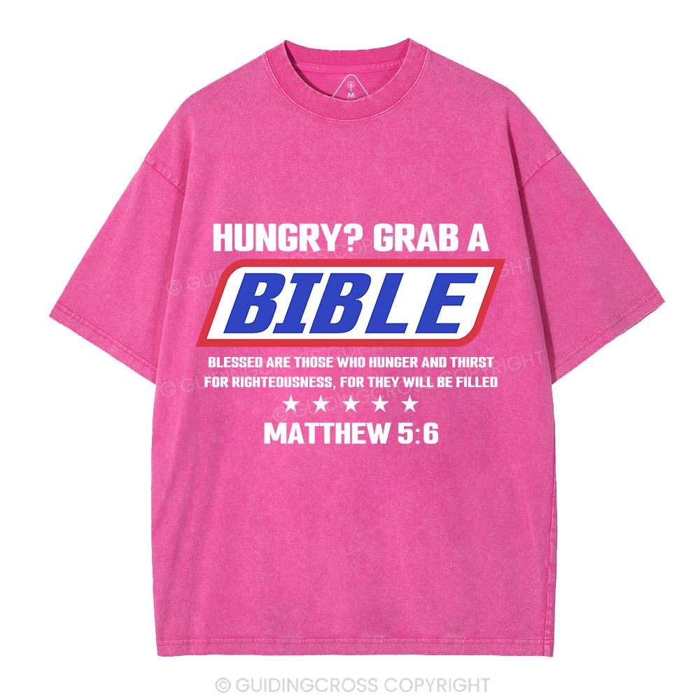 Blessed Are Those Who Hunger And Thirst For Righteousness Christian Washed T-Shirt