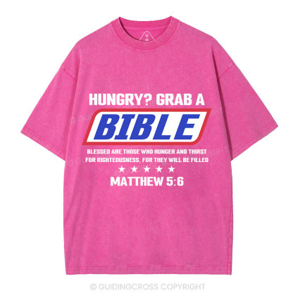 Blessed Are Those Who Hunger And Thirst For Righteousness Christian Washed T-Shirt