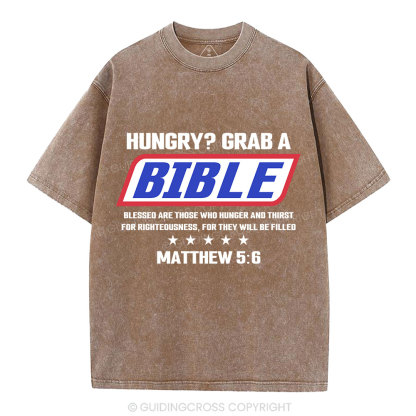 Blessed Are Those Who Hunger And Thirst For Righteousness Christian Washed T-Shirt