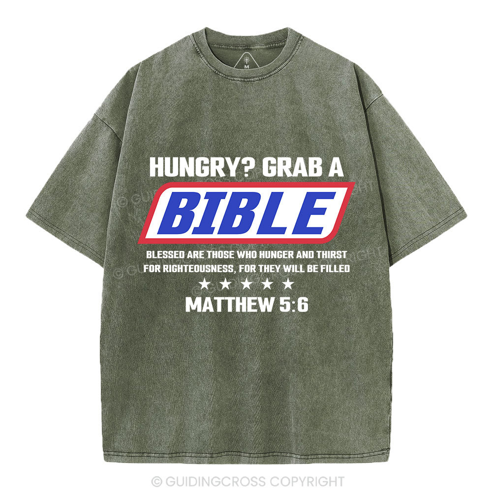 Blessed Are Those Who Hunger And Thirst For Righteousness Christian Washed T-Shirt