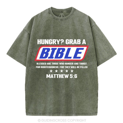 Blessed Are Those Who Hunger And Thirst For Righteousness Christian Washed T-Shirt