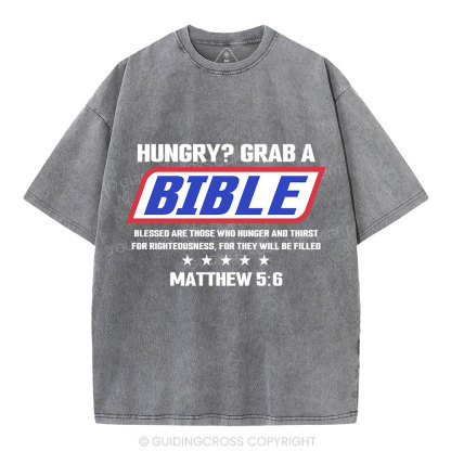 Blessed Are Those Who Hunger And Thirst For Righteousness Christian Washed T-Shirt