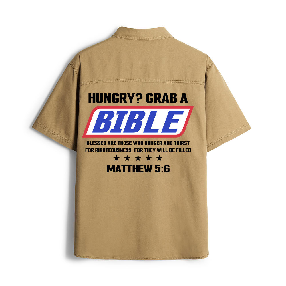 Blessed Are Those Who Hunger And Thirst For Righteousness Christian Work Shirt