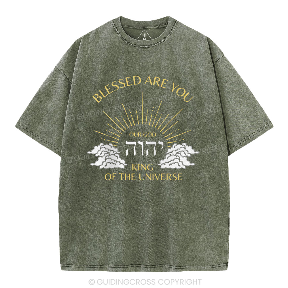 Blessed Are You Chiristian Washed T-Shirt
