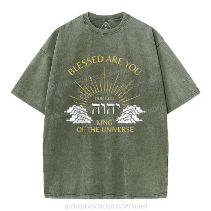 Blessed Are You Chiristian Washed T-Shirt