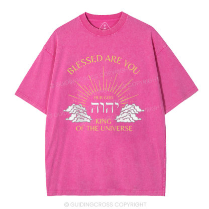 Blessed Are You Chiristian Washed T-Shirt