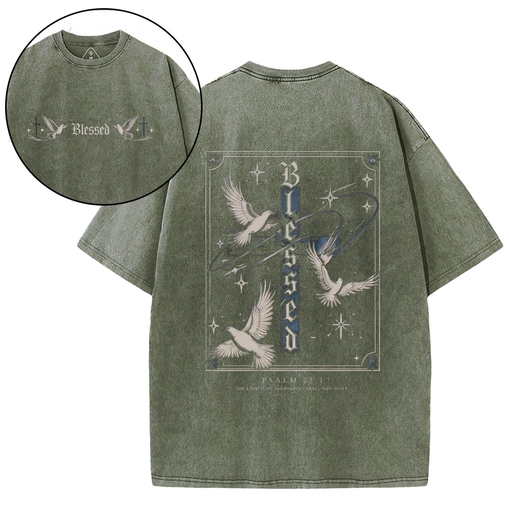 Blessed Christian Washed T-Shirt
