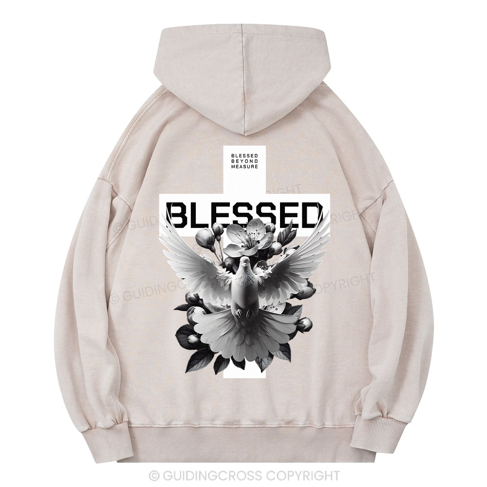 Blessed Beyond Measure Christian Washed Hoodie