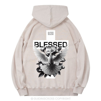 Blessed Beyond Measure Christian Washed Hoodie