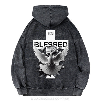 Blessed Beyond Measure Christian Washed Hoodie