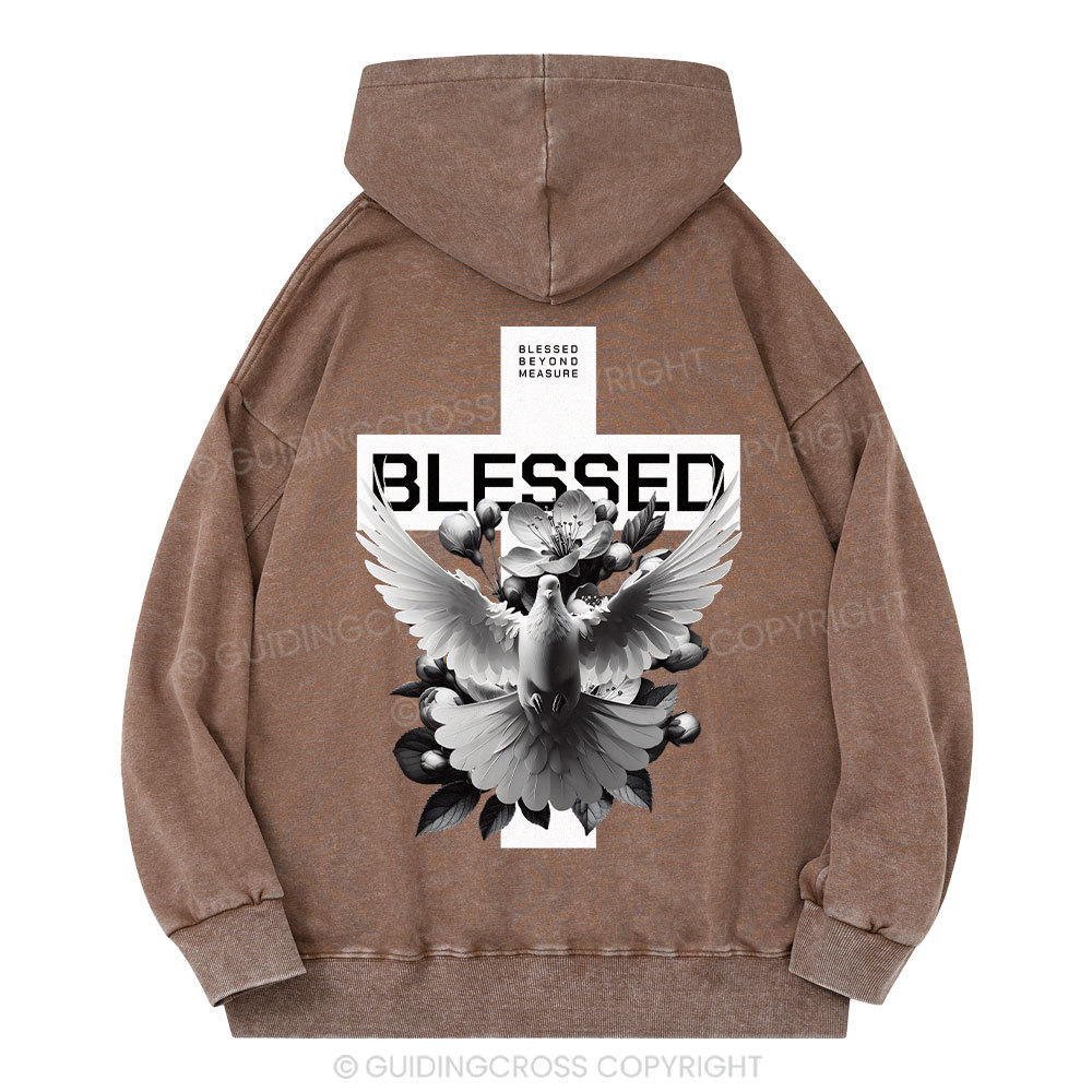 Blessed Beyond Measure Christian Washed Hoodie