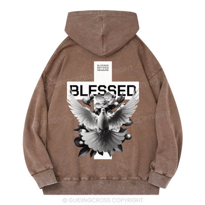 Blessed Beyond Measure Christian Washed Hoodie