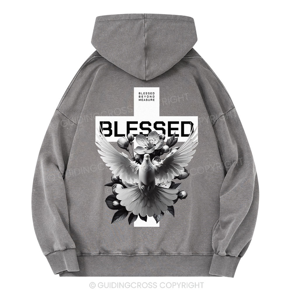 Blessed Beyond Measure Christian Washed Hoodie