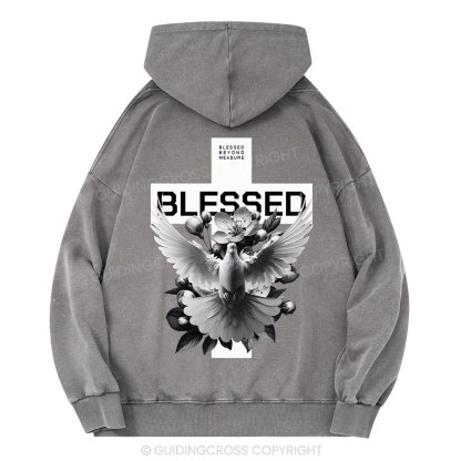 Blessed Beyond Measure Christian Washed Hoodie