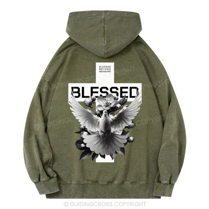 Blessed Beyond Measure Christian Washed Hoodie