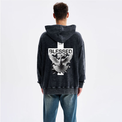 Blessed Beyond Measure Christian Washed Hoodie