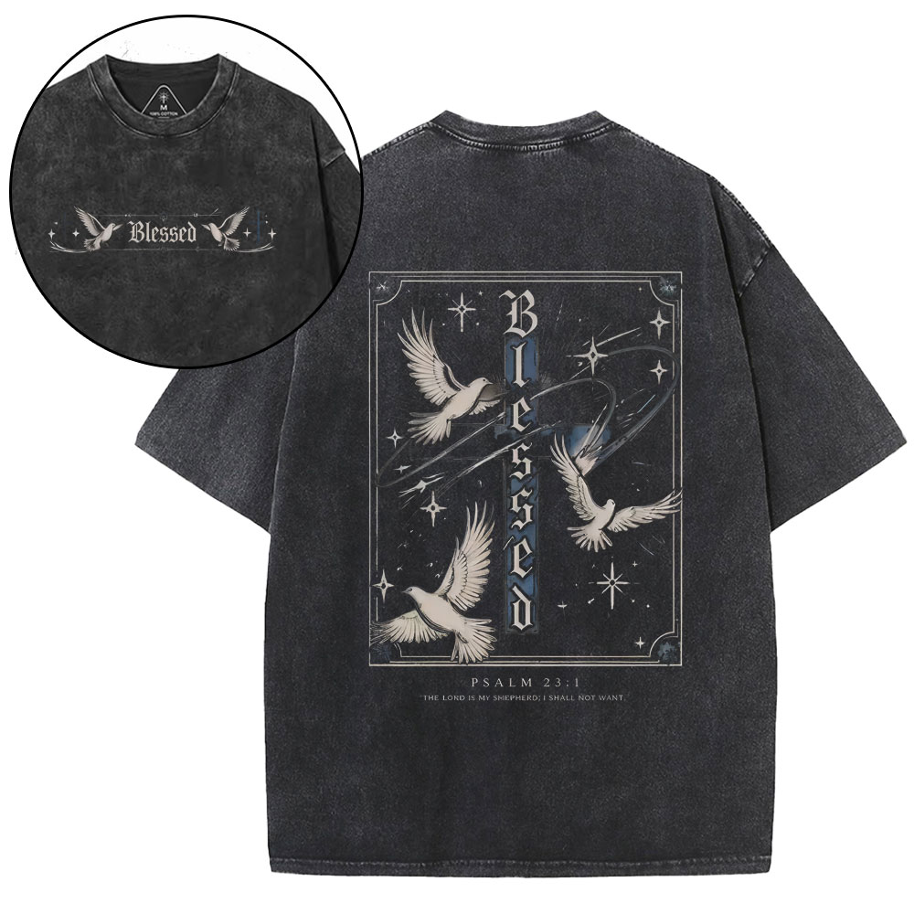 Blessed Christian Washed T-Shirt