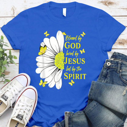 Blessed By God Loved By Jesus Christian T-Shirt
