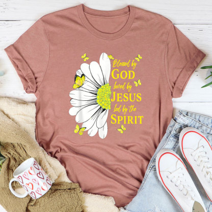 Blessed By God Loved By Jesus Christian T-Shirt
