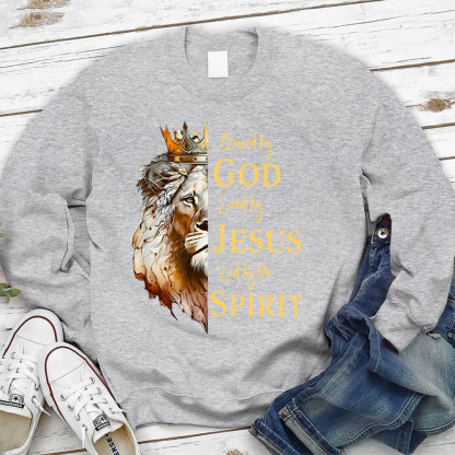 Blessed By God Loved By Jesus Led By The Spirit Christian Sweatshirt