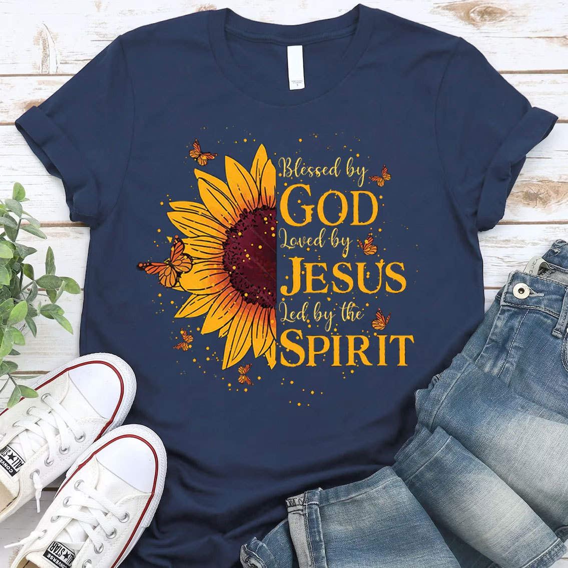 Blessed By The God Christian T-Shirt