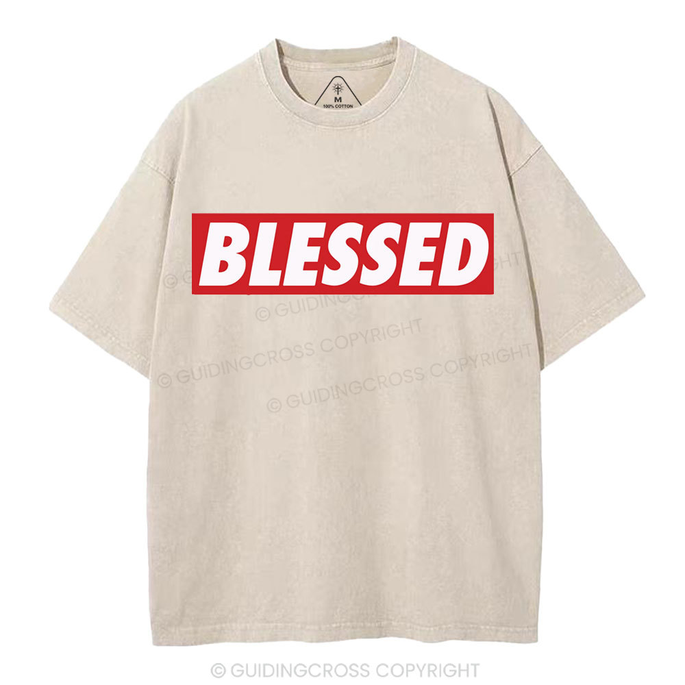 Blessed Christian Washed T-Shirt