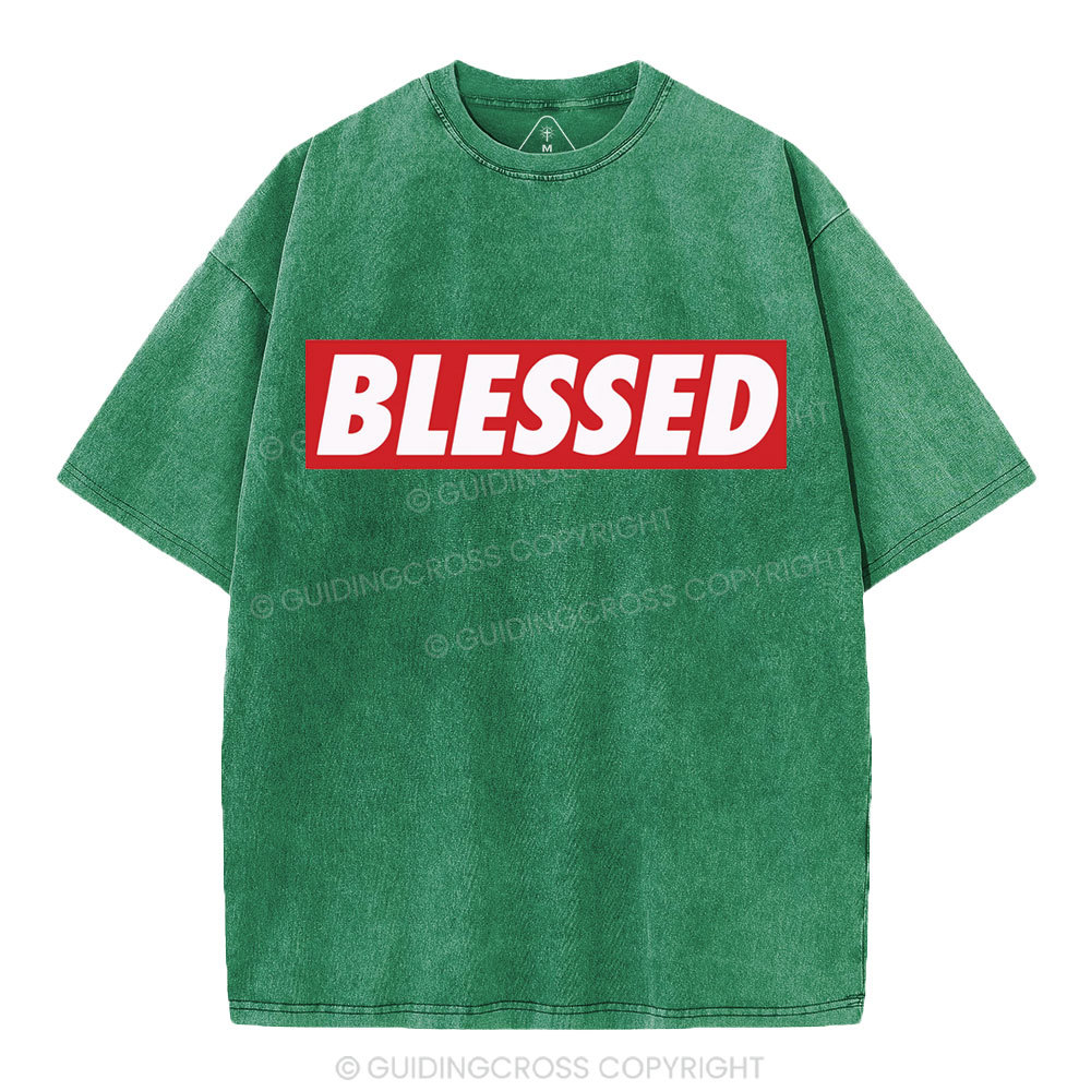 Blessed Christian Washed T-Shirt