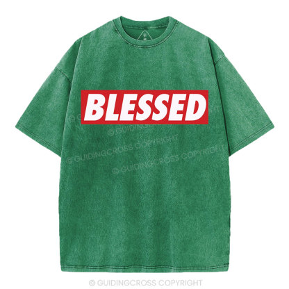 Blessed Christian Washed T-Shirt