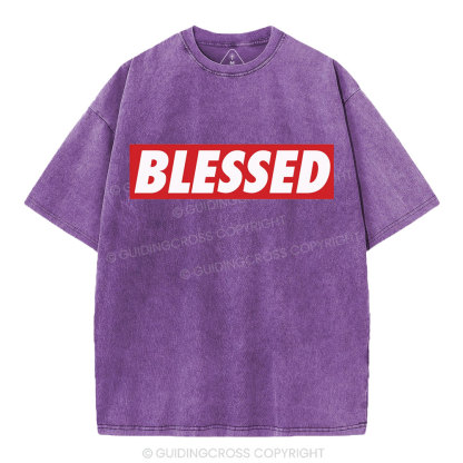 Blessed Christian Washed T-Shirt
