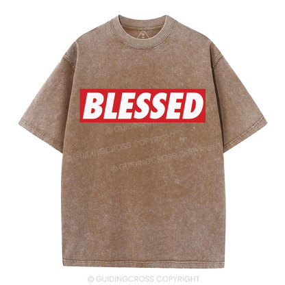 Blessed Christian Washed T-Shirt