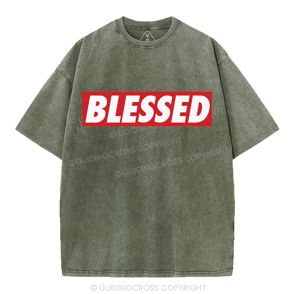 Blessed Christian Washed T-Shirt