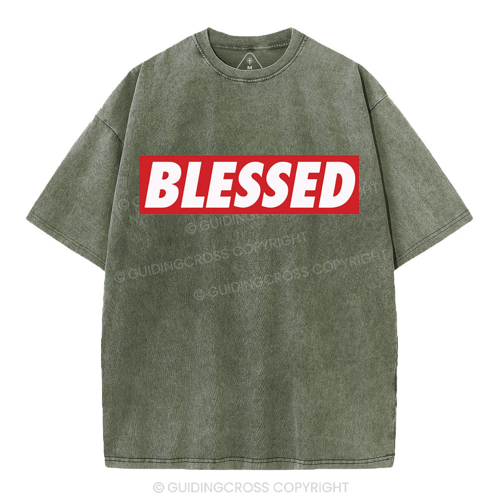Blessed Christian Washed T-Shirt