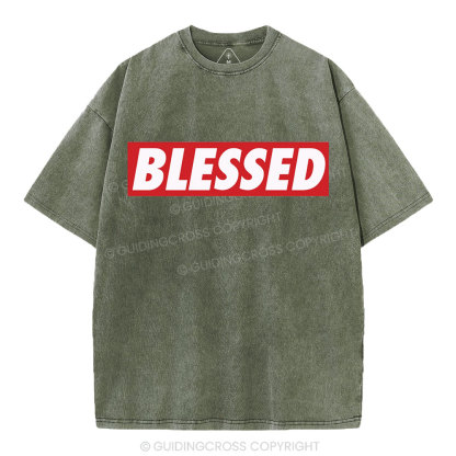 Blessed Christian Washed T-Shirt