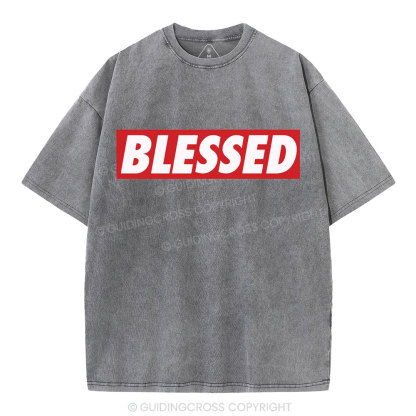 Blessed Christian Washed T-Shirt