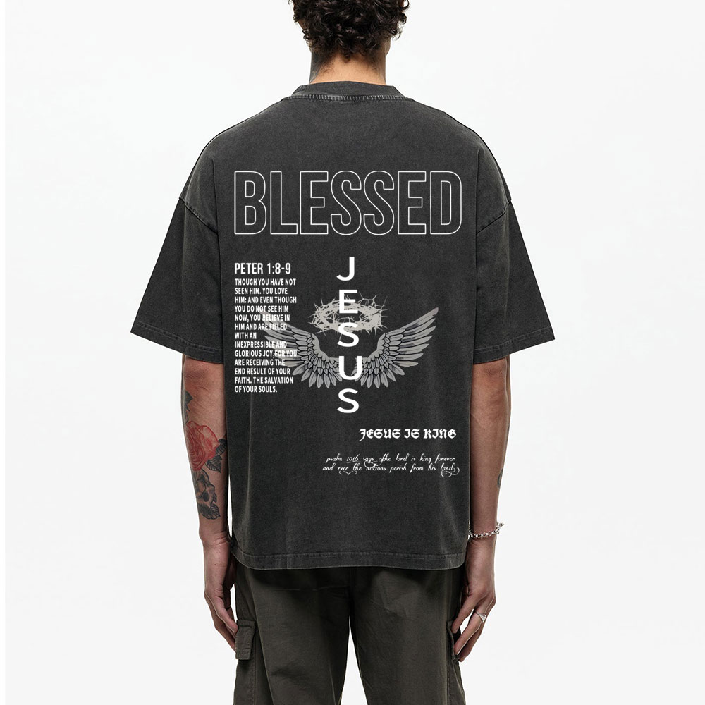 Blessed Christian Washed T-Shirt